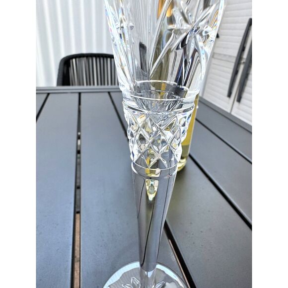 Waterford Lismore Toasting Crystal Tapered Champagne Flutes Size 9 1/4"H x 3.5"W - Picture 3 of 14